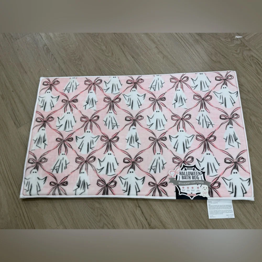 Pink and White Cat Pattern bat mat